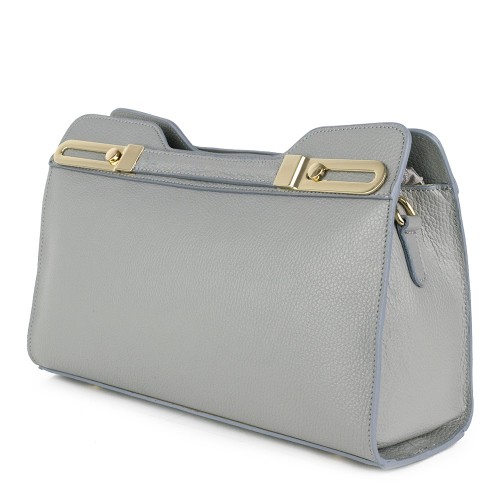 Geanta piele gri deschis GF1293