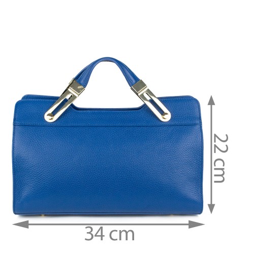 Geanta piele albastra GF1297