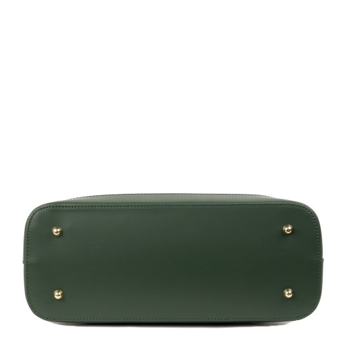 Geanta piele verde inchis imprimeu GF1318
