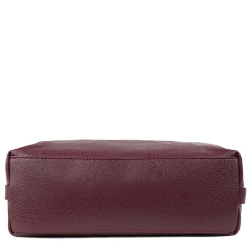 Geanta piele marsala cu ciucuri GF1342