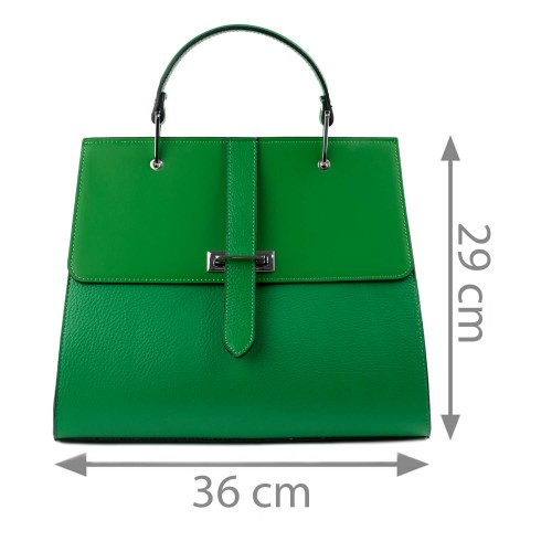 Geanta dama piele naturala verde GF1414