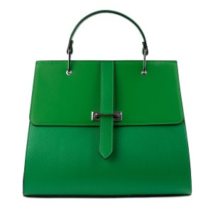Geanta dama piele naturala verde GF1414