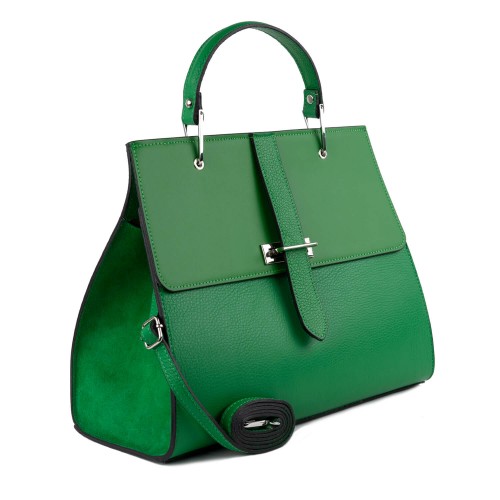 Geanta dama piele naturala verde GF1414