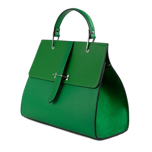 Geanta dama piele naturala verde GF1414