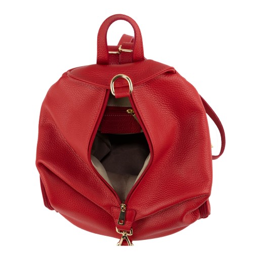 Rucsac piele naturala rosu GF1417
