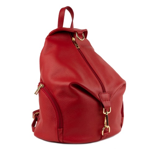 Rucsac piele naturala rosu GF1417