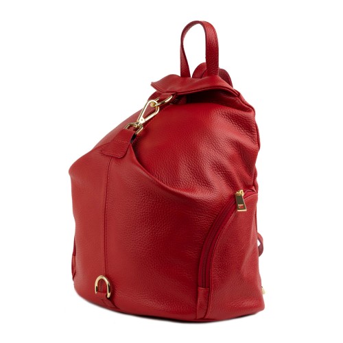 Rucsac piele naturala rosu GF1417
