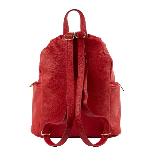 Rucsac piele naturala rosu GF1417