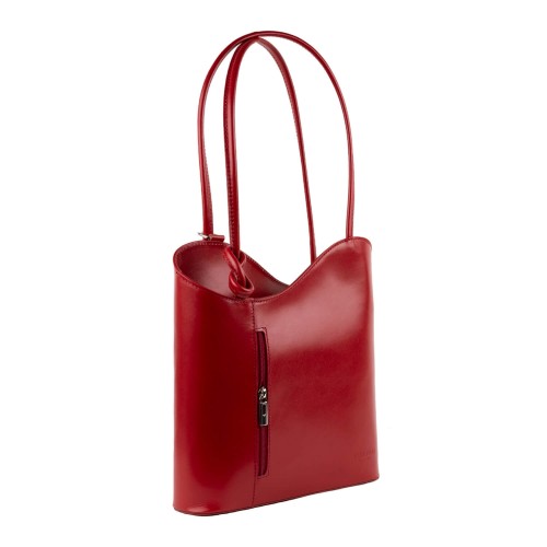 Geanta piele rosu inchis GF1418