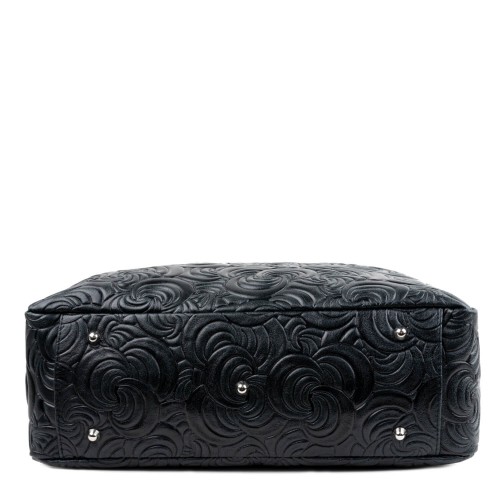 Geanta piele gravata neagra GF1456