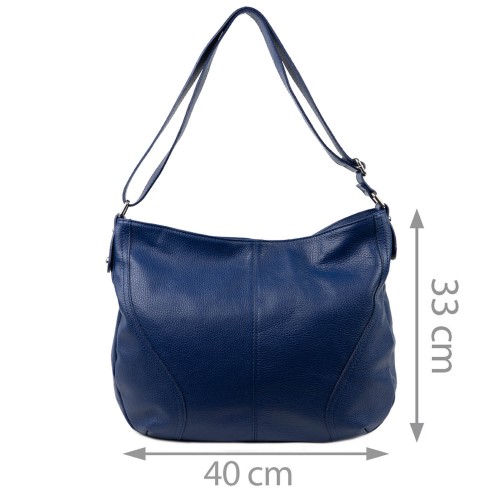 Geanta piele albastru inchis GF1465