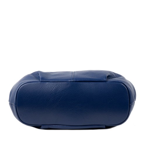 Geanta piele bleumarin cu ciucuri GF1467