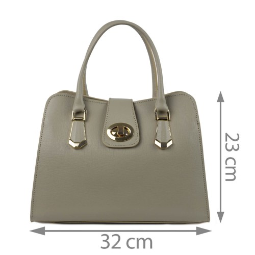 Geanta piele taupe deschis GF1479