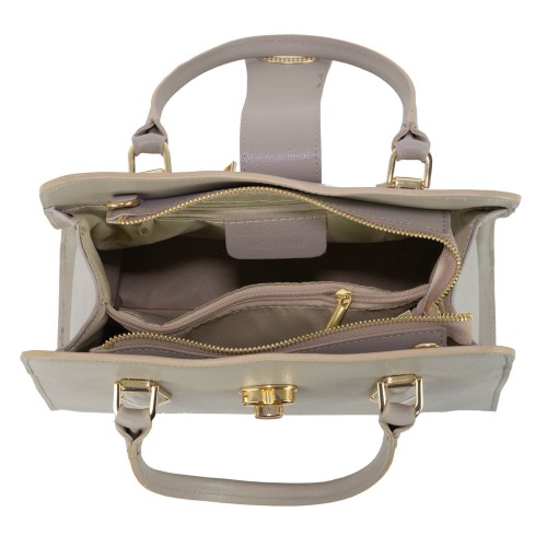 Geanta piele taupe deschis GF1479