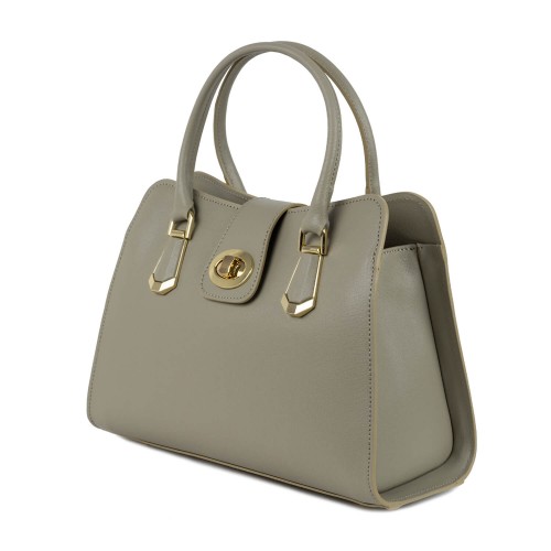 Geanta piele taupe deschis GF1479