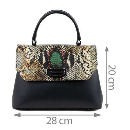 Gentuta dama piele neagra/sarpe GF1484