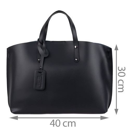 Geanta piele neagra GF1517