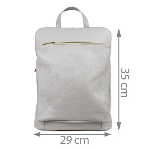 Rucsac piele gri deschis GF1534