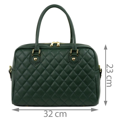 Geanta piele verde GF1538
