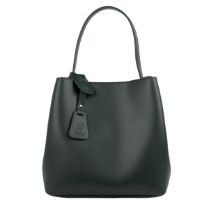 Geanta piele verde inchis GF1556