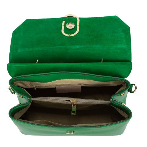 Geanta piele verde GF1574
