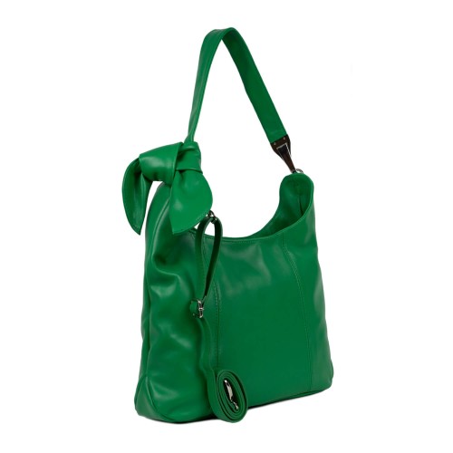 Geanta piele naturala verde GF1595