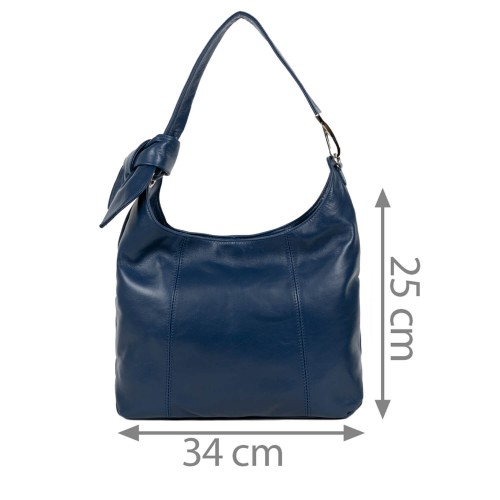 Geanta piele naturala bleumarin GF1596