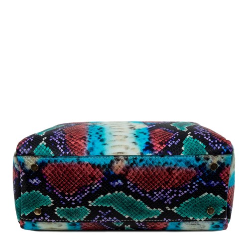 Geanta piele imprimeu sarpe multicolor GF1603