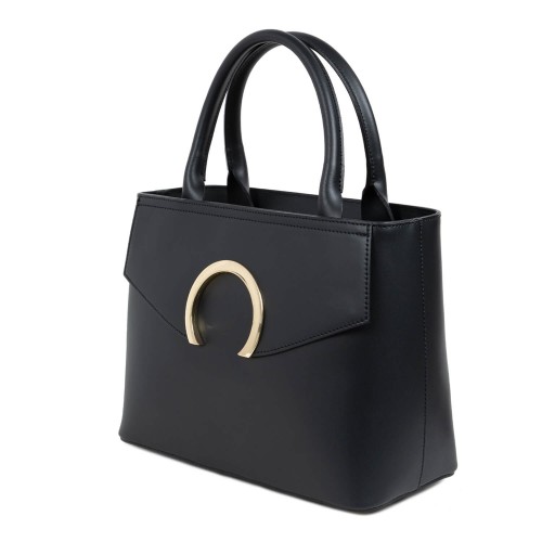 Geanta piele naturala neagra GF1631