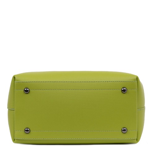 Geanta piele imprimeu verde fistic GF1861