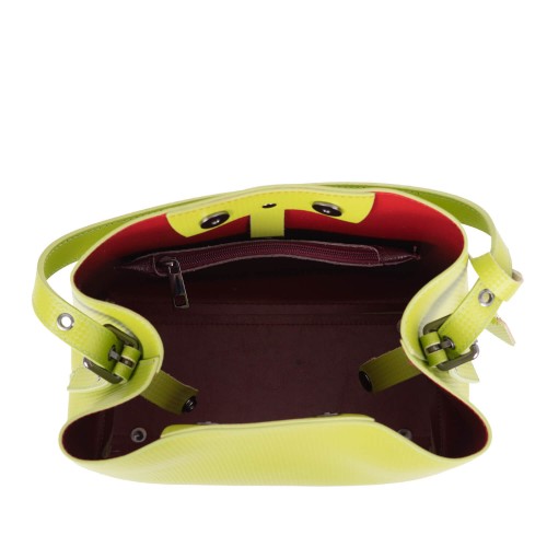 Geanta piele imprimeu verde fistic GF1861