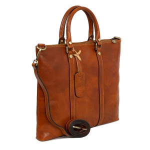 Servieta unisex piele maro ocru GF1895