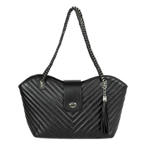 Geanta dama piele matlasata neagra GF1904