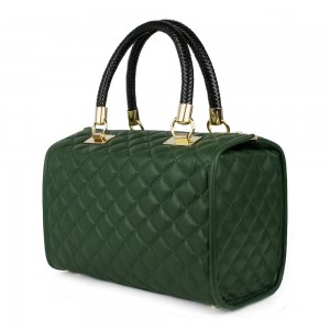 Geanta piele verde inchis GF893