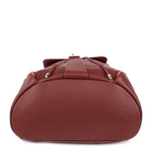 Rucsac piele naturala rosu inchis GF896