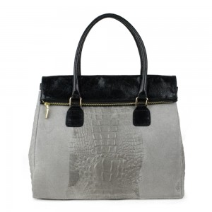 Geanta piele gri GF899