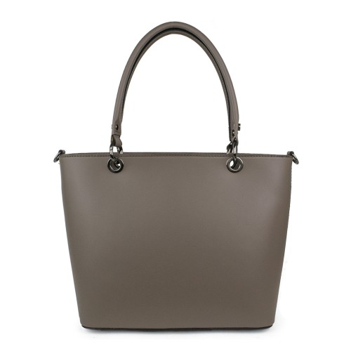 Geanta piele taupe inchis GF922