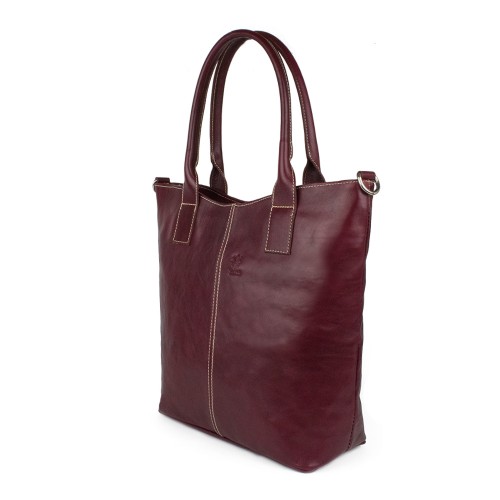 Geanta piele rosu marsala GF931