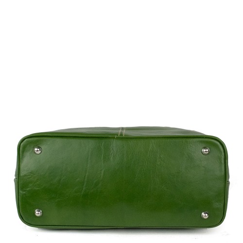 Geanta piele verde GF933
