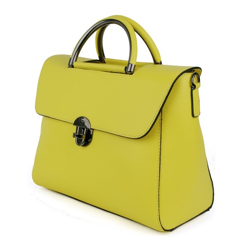 Geanta piele galben deschis GF938
