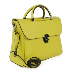 Geanta piele galben deschis GF938