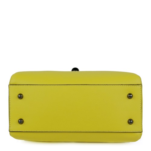 Geanta piele galben deschis GF938