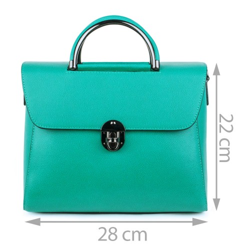 Geanta piele turcoaz inchis GF939