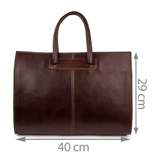 Geanta tip servieta maro inchis GF940