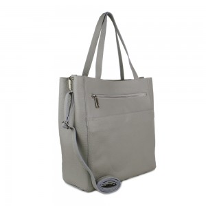 Geanta piele gri deschis GF953