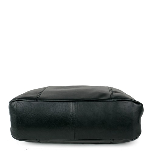 Geanta piele naturala neagra GF964