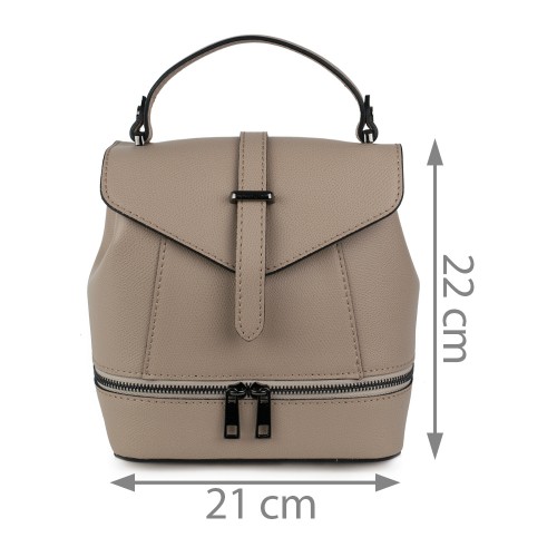 Rucsac dama piele bej inchis GF998