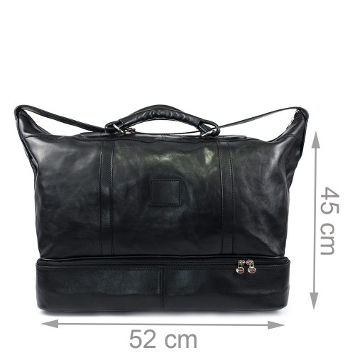 Geanta voiaj neagra din piele GV001