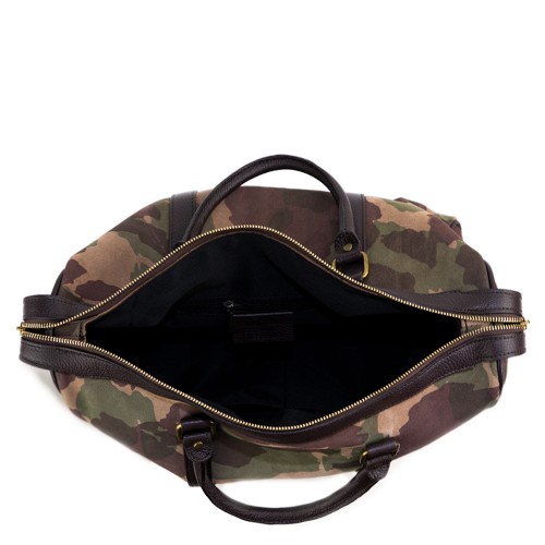Geanta voiaj imprimeu camuflaj din piele GV010