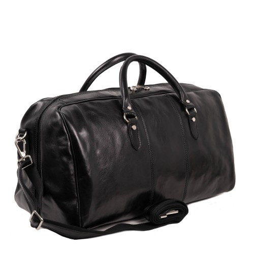 Geanta voiaj neagra din piele GV026